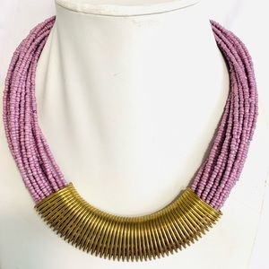 Multi Strands seed bead choker necklace